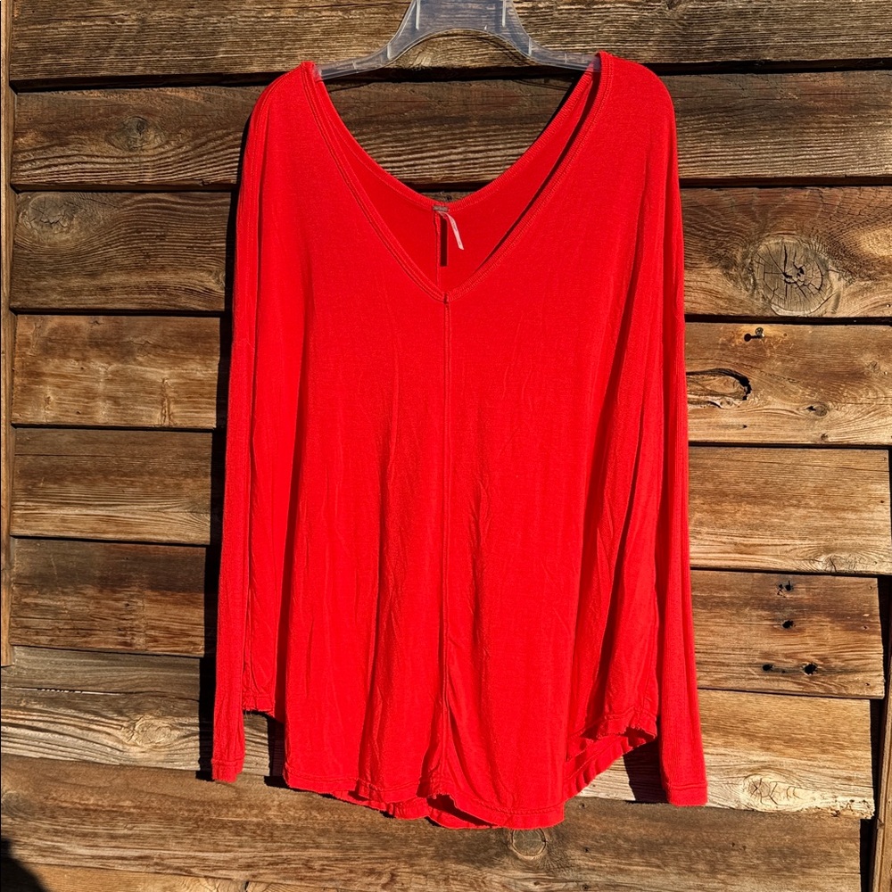 Free people blouse ribbed long sleeve - Picture 2 of 6